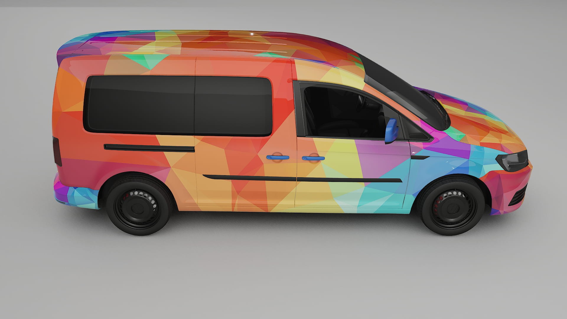 VW Caddy Maxi SB VECTOR VIBE – Kit Wrap PPF Personalizat din Folie de Poliuretan Imprimabilă