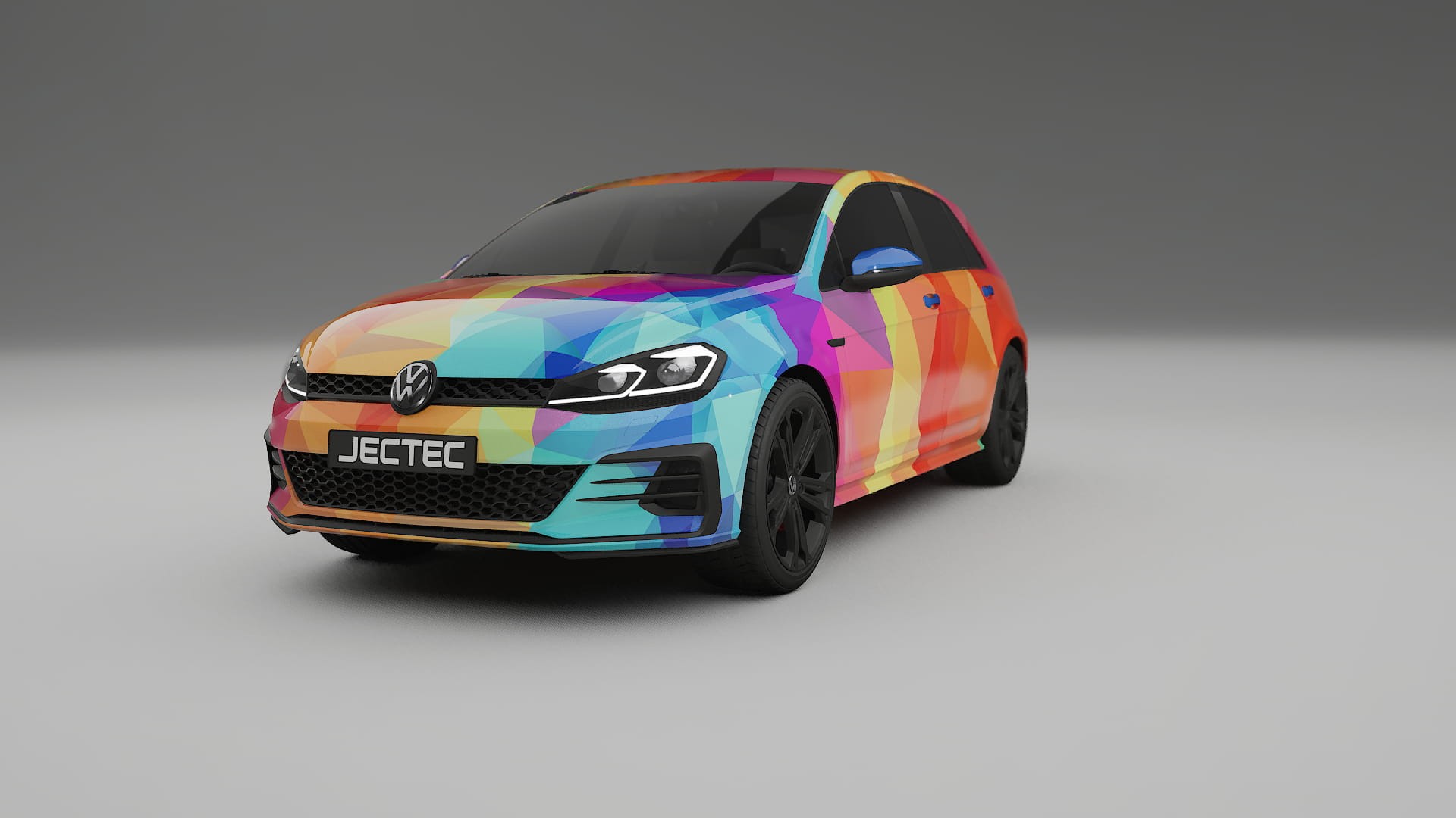 VW Golf Mk7 VECTOR VIBE – Kit Wrap PPF Personalizat din Folie de Poliuretan Imprimabilă