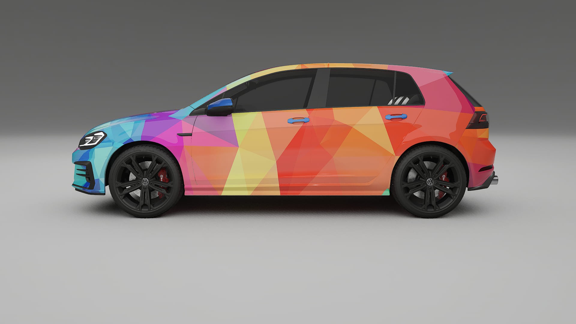 VW Golf Mk7 VECTOR VIBE – Kit Wrap PPF Personalizat din Folie de Poliuretan Imprimabilă
