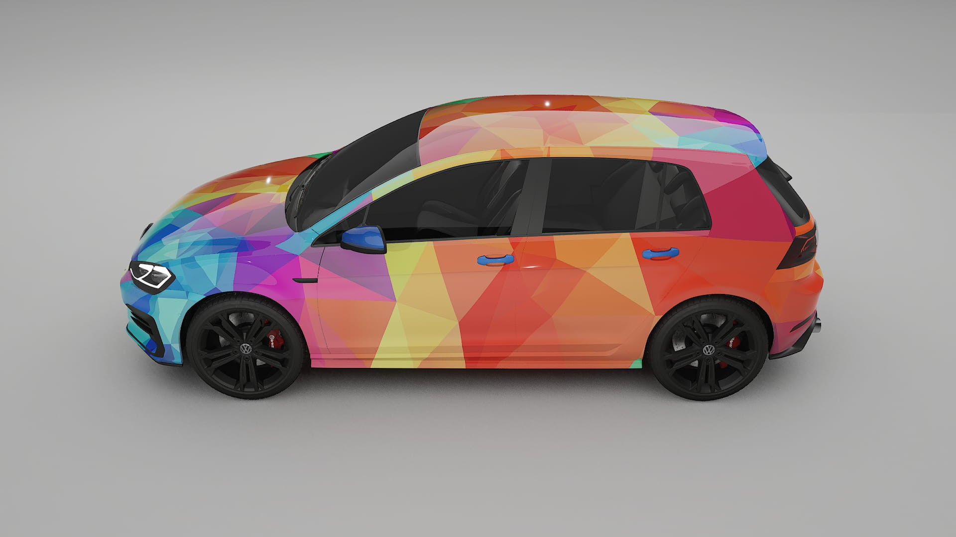 VW Golf Mk7 VECTOR VIBE – Kit Wrap PPF Personalizat din Folie de Poliuretan Imprimabilă