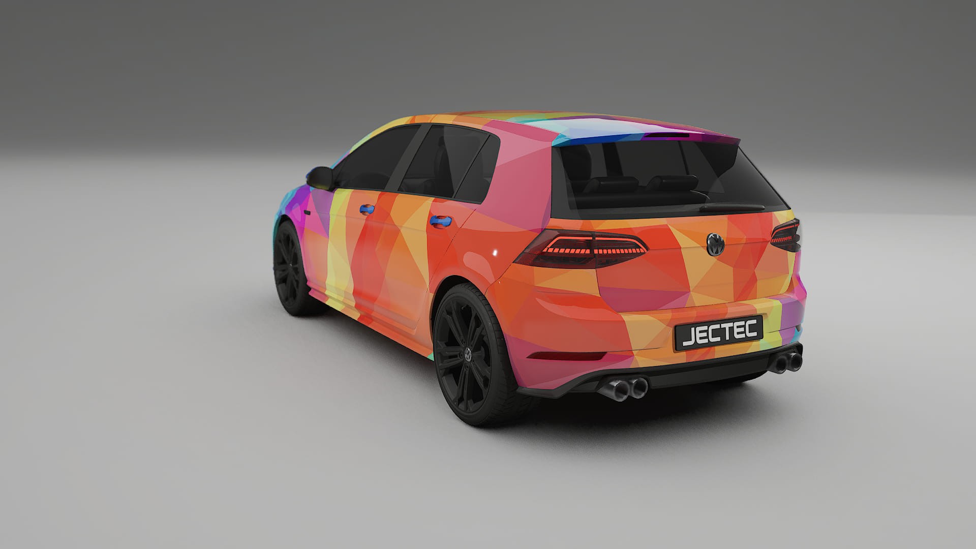 VW Golf Mk7 VECTOR VIBE – Kit Wrap PPF Personalizat din Folie de Poliuretan Imprimabilă