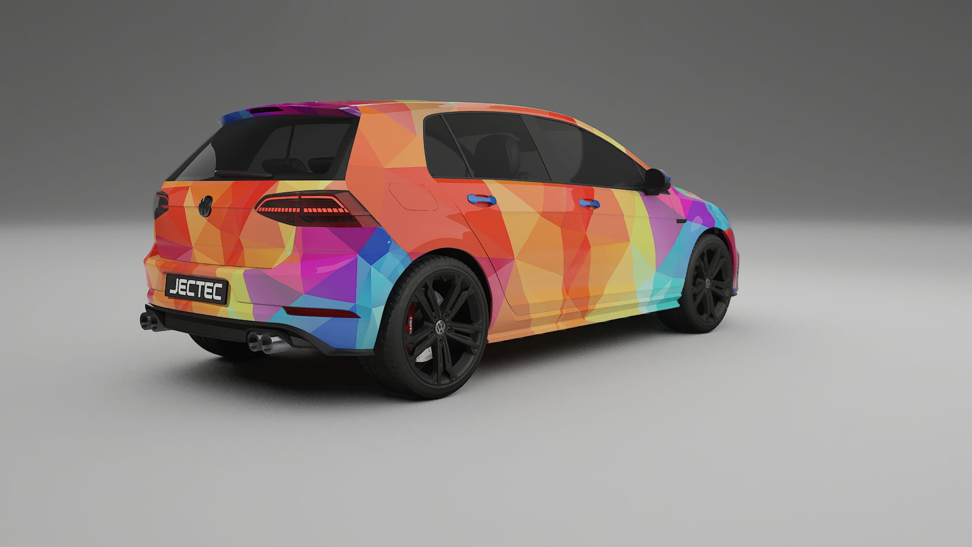 VW Golf Mk7 VECTOR VIBE – Kit Wrap PPF Personalizat din Folie de Poliuretan Imprimabilă