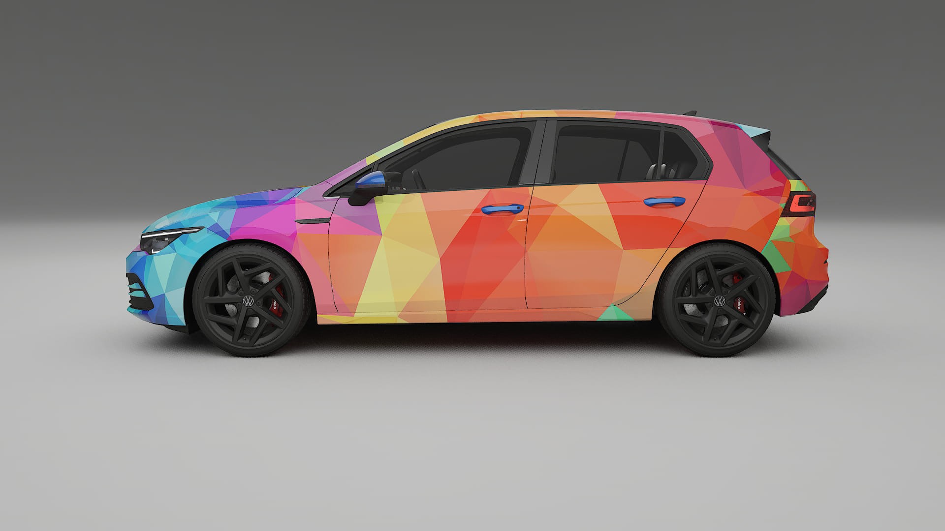 VW Golf Mk8 VECTOR VIBE – Kit Wrap PPF Personalizat din Folie de Poliuretan Imprimabilă