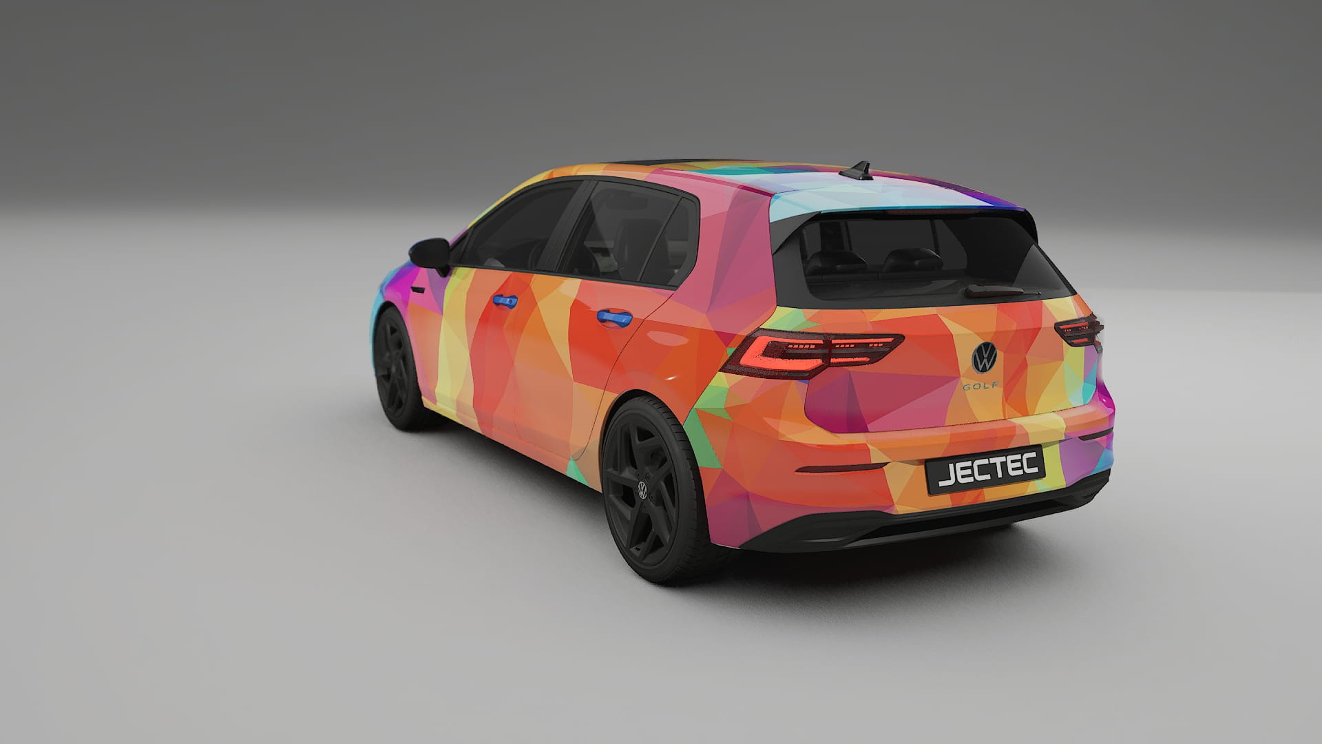 VW Golf Mk8 VECTOR VIBE – Kit Wrap PPF Personalizat din Folie de Poliuretan Imprimabilă