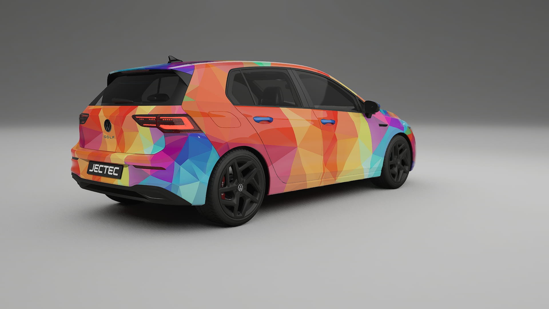 VW Golf Mk8 VECTOR VIBE – Kit Wrap PPF Personalizat din Folie de Poliuretan Imprimabilă