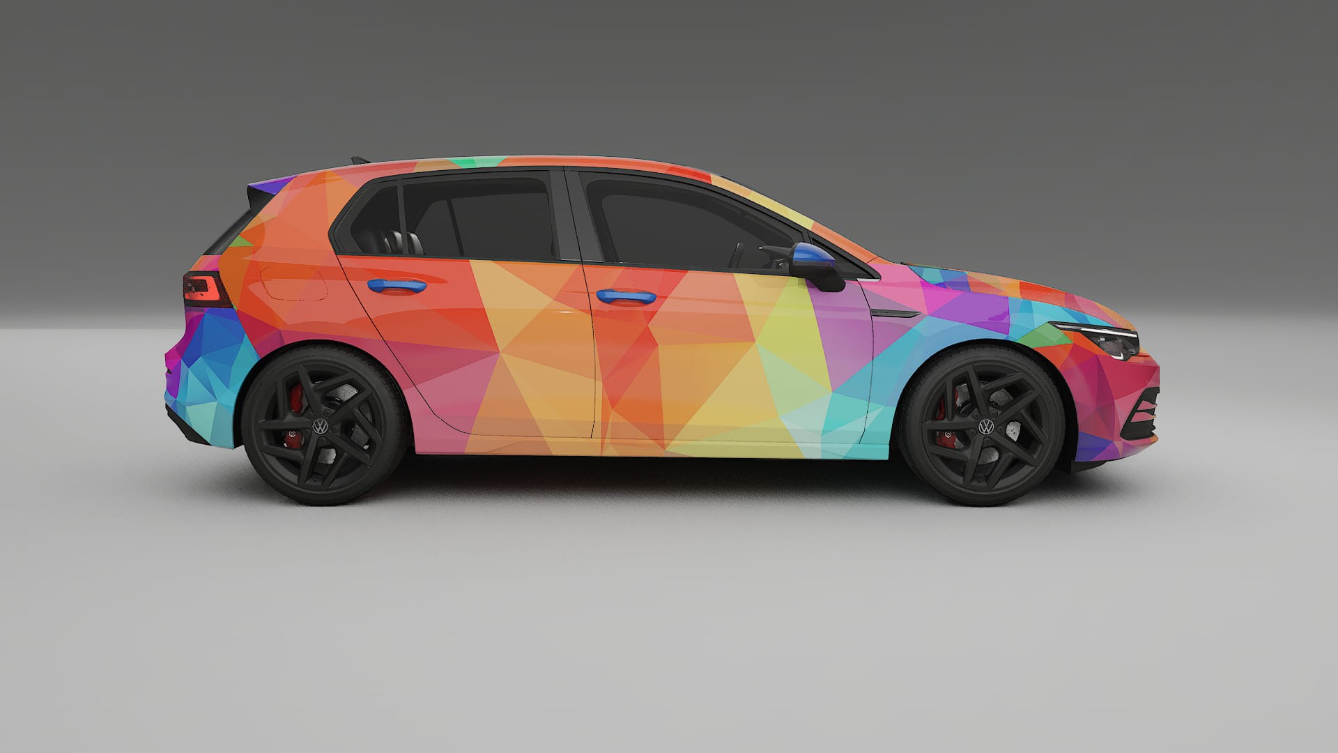 VW Golf Mk8 VECTOR VIBE – Kit Wrap PPF Personalizat din Folie de Poliuretan Imprimabilă