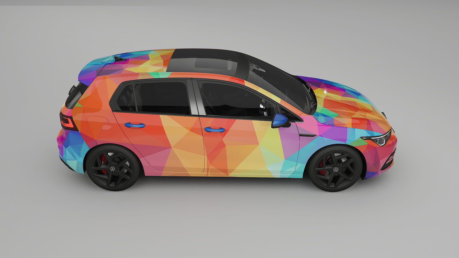VW Golf Mk8 VECTOR VIBE – Kit Wrap PPF Personalizat din Folie de Poliuretan Imprimabilă