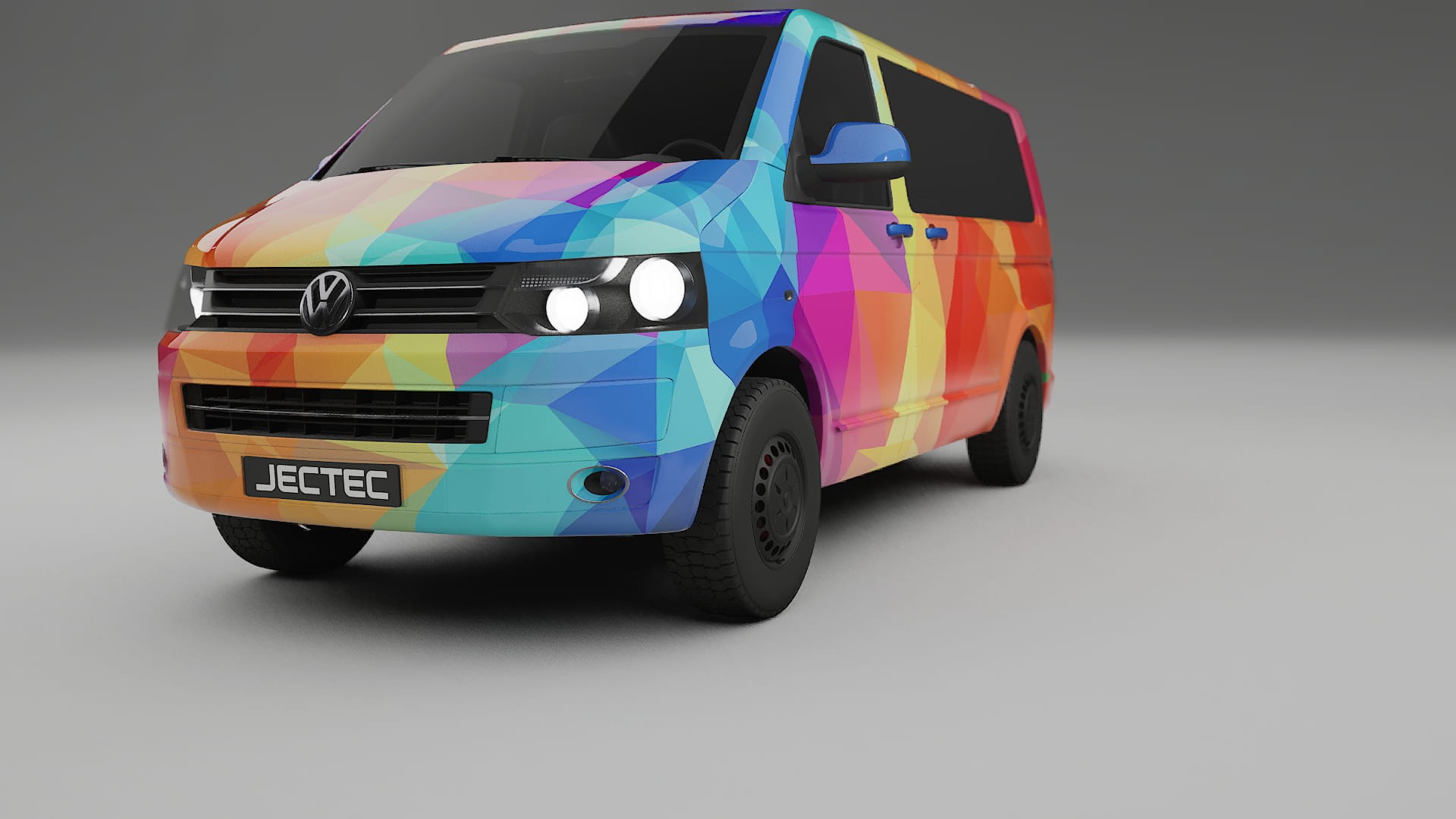 VW Transporter T5 Caravelle VECTOR VIBE – Kit Wrap PPF Personalizat din Folie de Poliuretan Imprimabilă