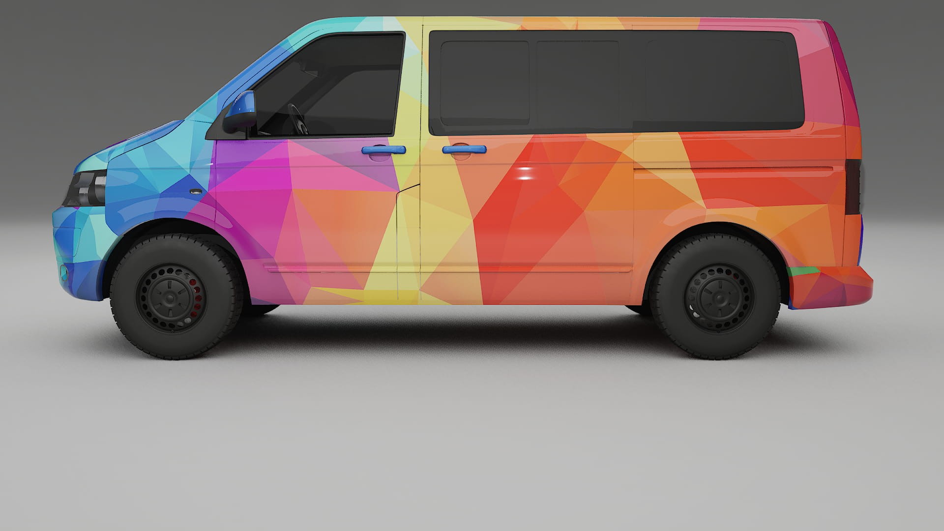VW Transporter T5 Caravelle VECTOR VIBE – Kit Wrap PPF Personalizat din Folie de Poliuretan Imprimabilă