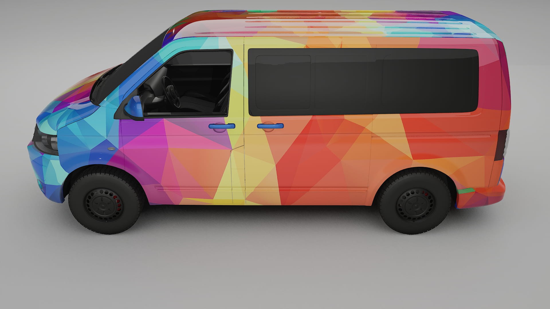 VW Transporter T5 Caravelle VECTOR VIBE – Kit Wrap PPF Personalizat din Folie de Poliuretan Imprimabilă