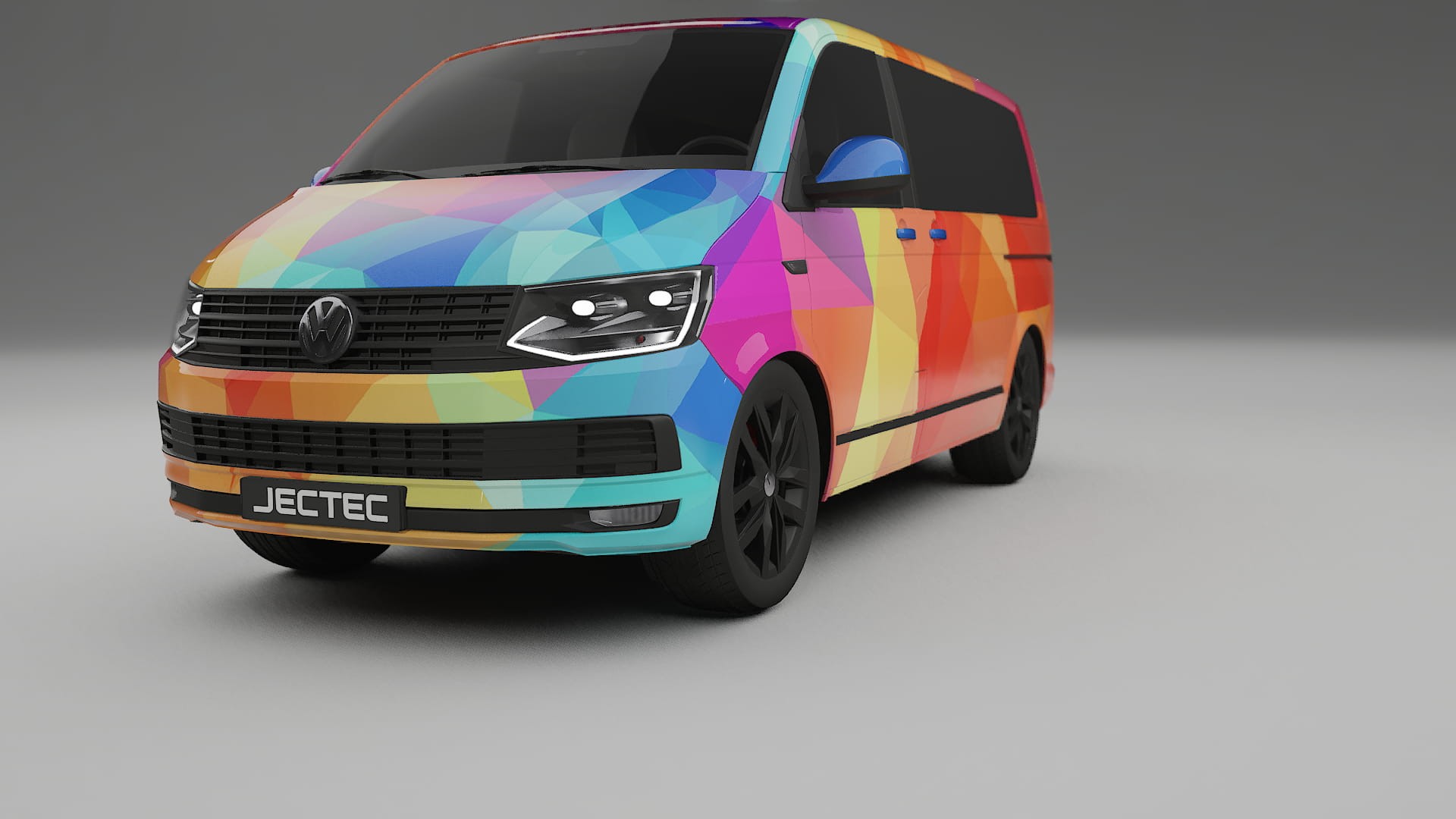 VW Transporter T6 Multivan VECTOR VIBE – Kit Wrap PPF Personalizat din Folie de Poliuretan Imprimabilă