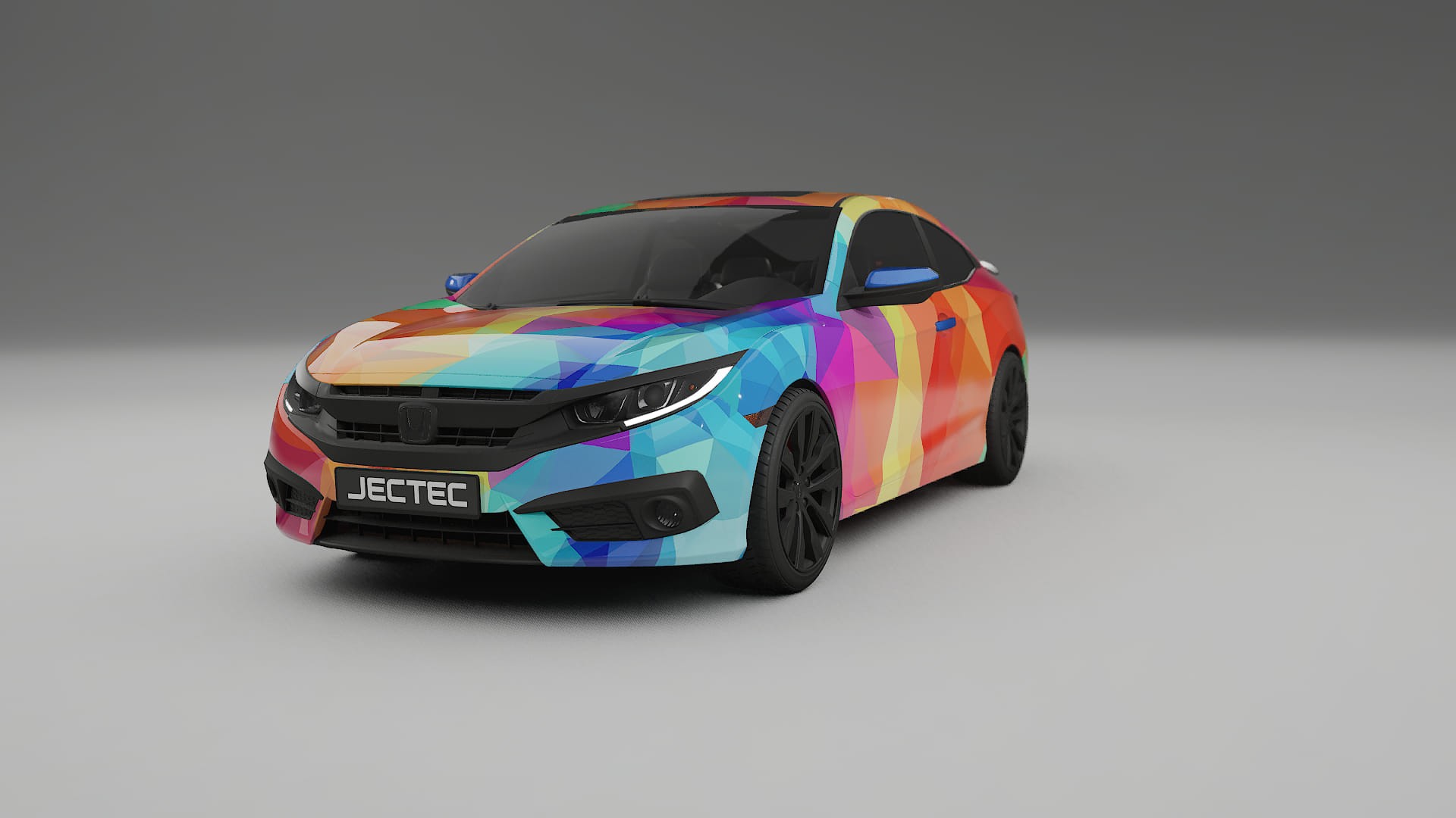 Honda Civic coupe prefacelift pre-LCI VECTOR VIBE – Kit Wrap PPF Personalizat din Folie de Poliuretan Imprimabilă