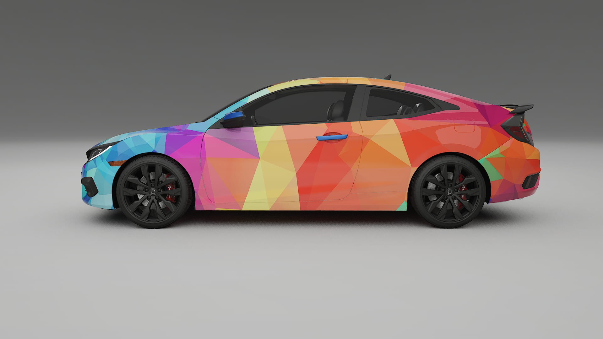 Honda Civic coupe prefacelift pre-LCI VECTOR VIBE – Kit Wrap PPF Personalizat din Folie de Poliuretan Imprimabilă