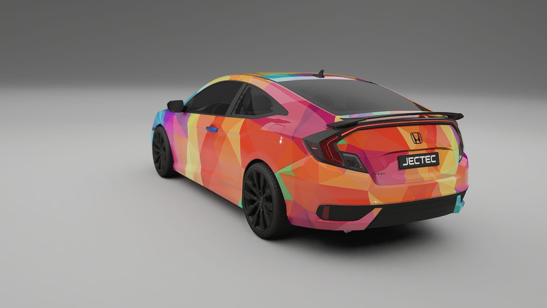 Honda Civic coupe prefacelift pre-LCI VECTOR VIBE – Kit Wrap PPF Personalizat din Folie de Poliuretan Imprimabilă
