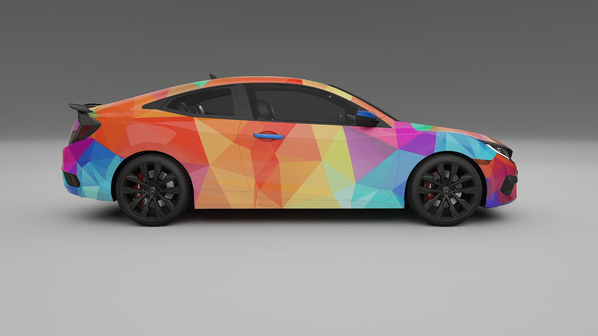 Honda Civic coupe prefacelift pre-LCI VECTOR VIBE – Kit Wrap PPF Personalizat din Folie de Poliuretan Imprimabilă