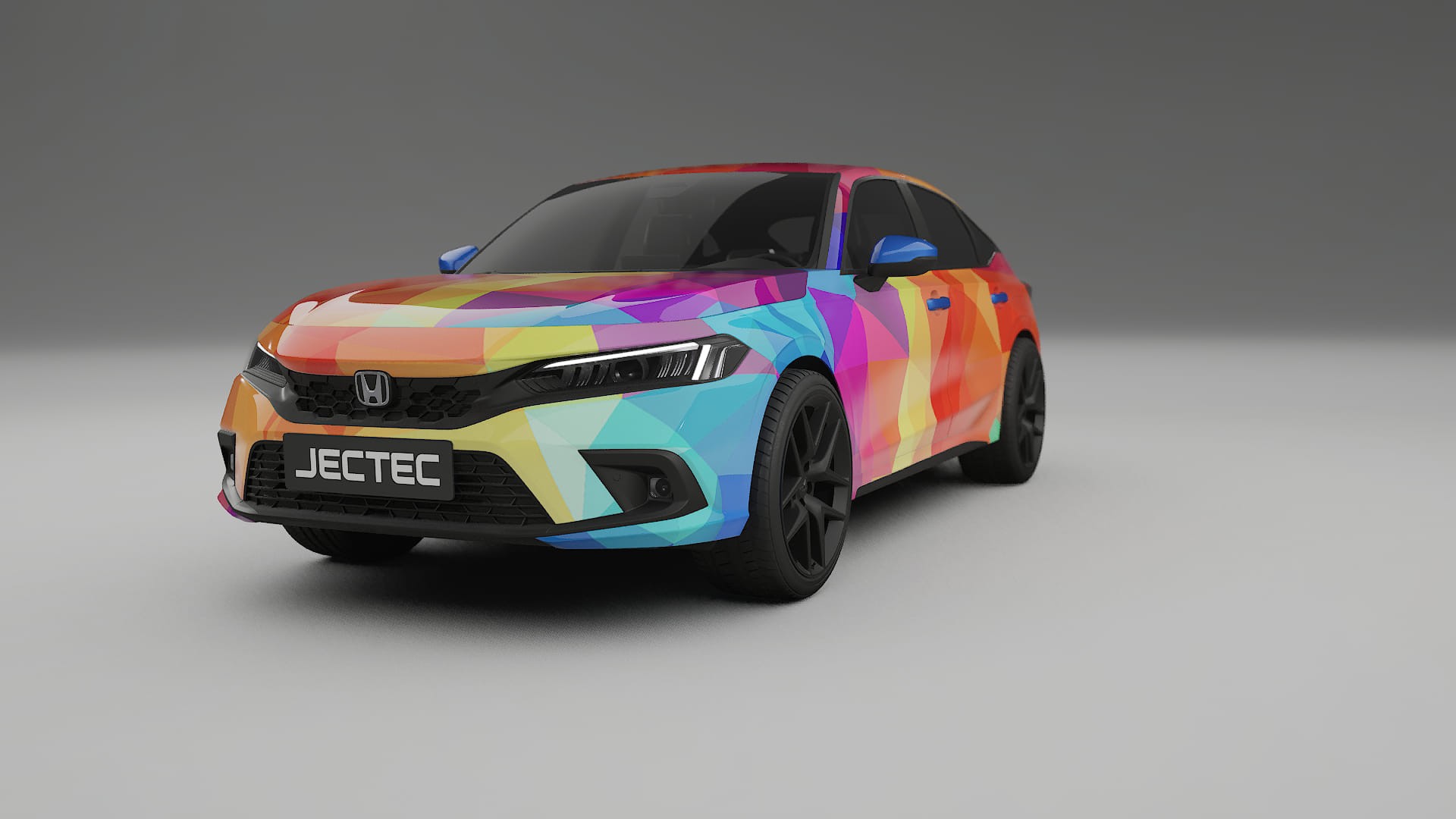 Honda Civic hatchback VECTOR VIBE – Kit Wrap PPF Personalizat din Folie de Poliuretan Imprimabilă