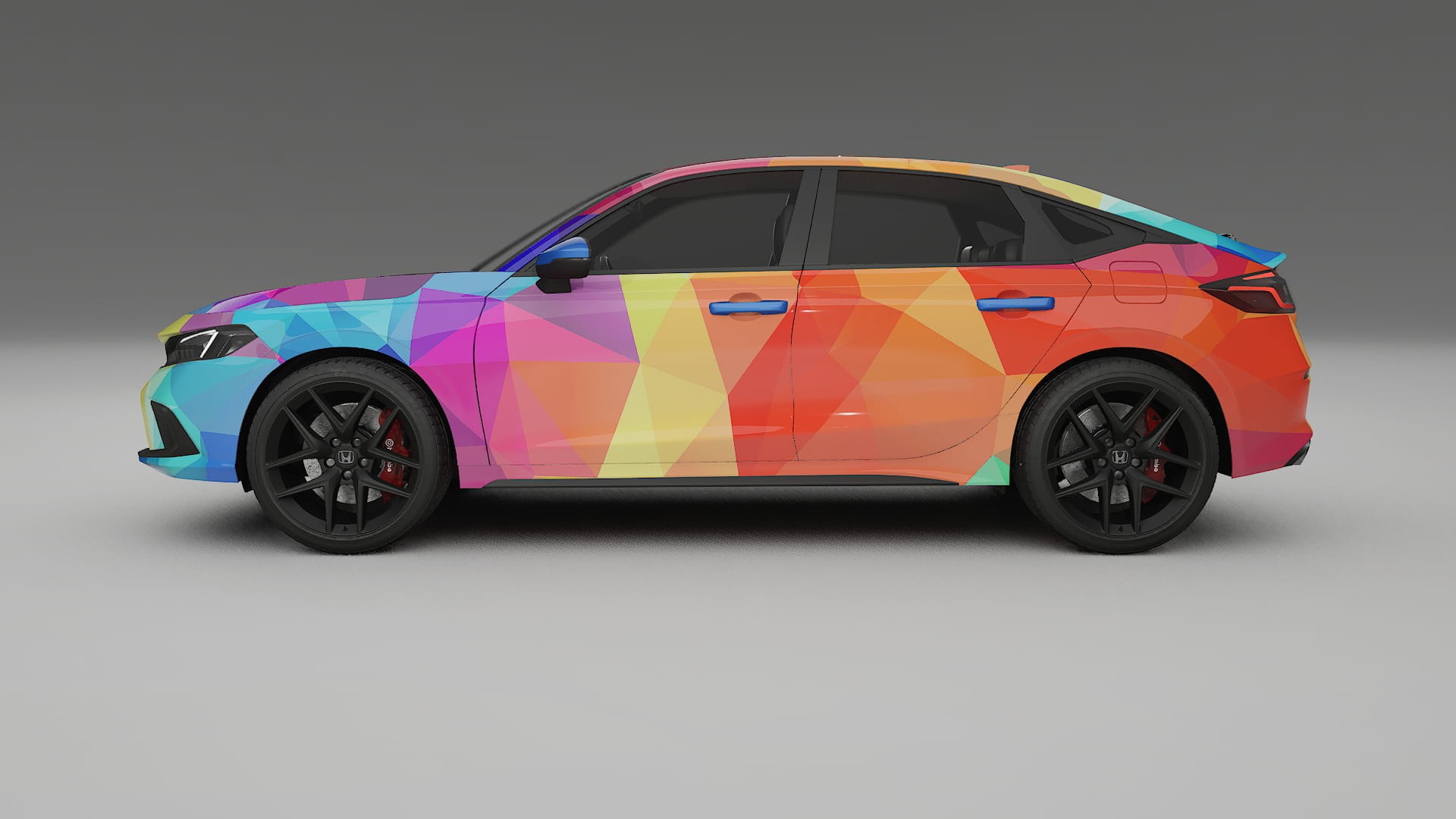 Honda Civic hatchback VECTOR VIBE – Kit Wrap PPF Personalizat din Folie de Poliuretan Imprimabilă