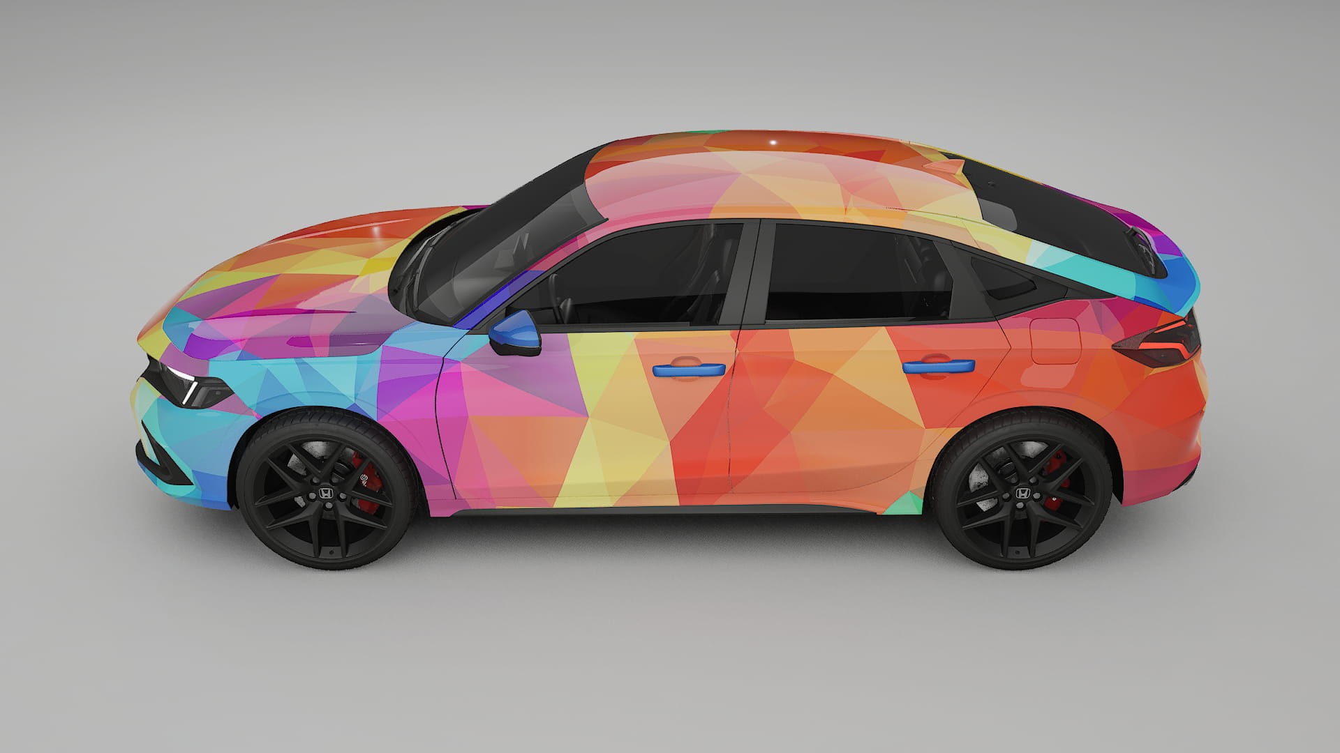Honda Civic hatchback VECTOR VIBE – Kit Wrap PPF Personalizat din Folie de Poliuretan Imprimabilă
