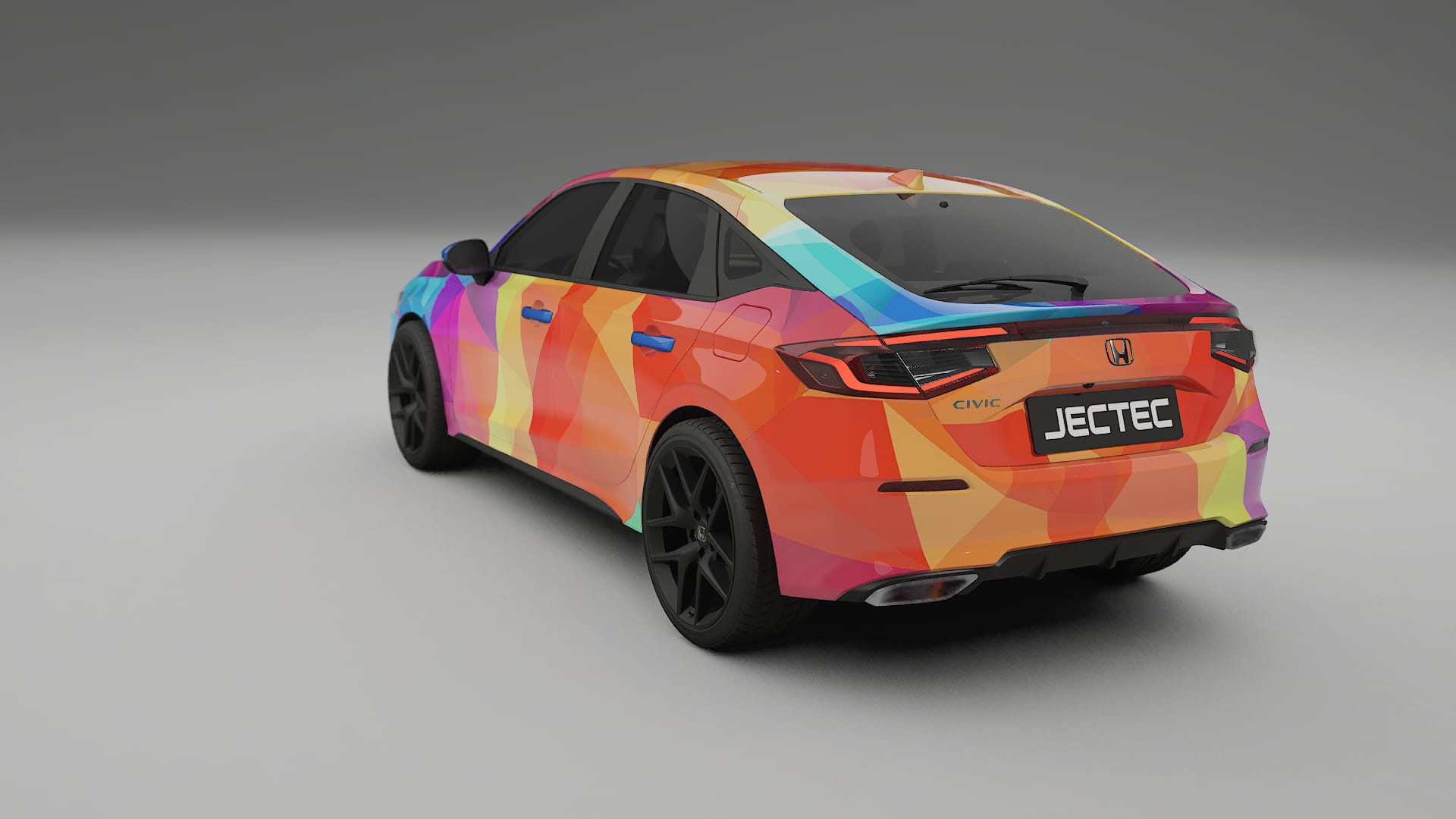 Honda Civic hatchback VECTOR VIBE – Kit Wrap PPF Personalizat din Folie de Poliuretan Imprimabilă
