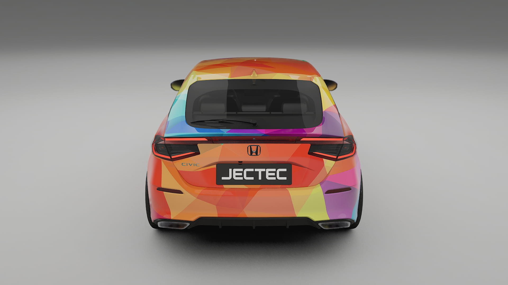 Honda Civic hatchback VECTOR VIBE – Kit Wrap PPF Personalizat din Folie de Poliuretan Imprimabilă