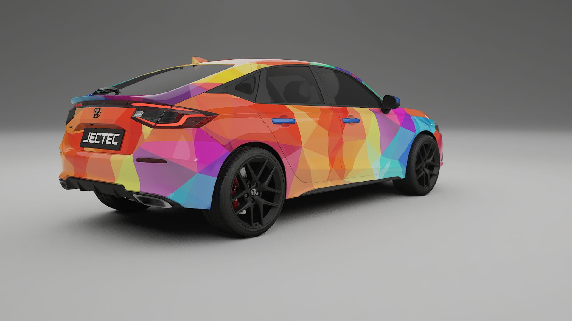 Honda Civic hatchback VECTOR VIBE – Kit Wrap PPF Personalizat din Folie de Poliuretan Imprimabilă
