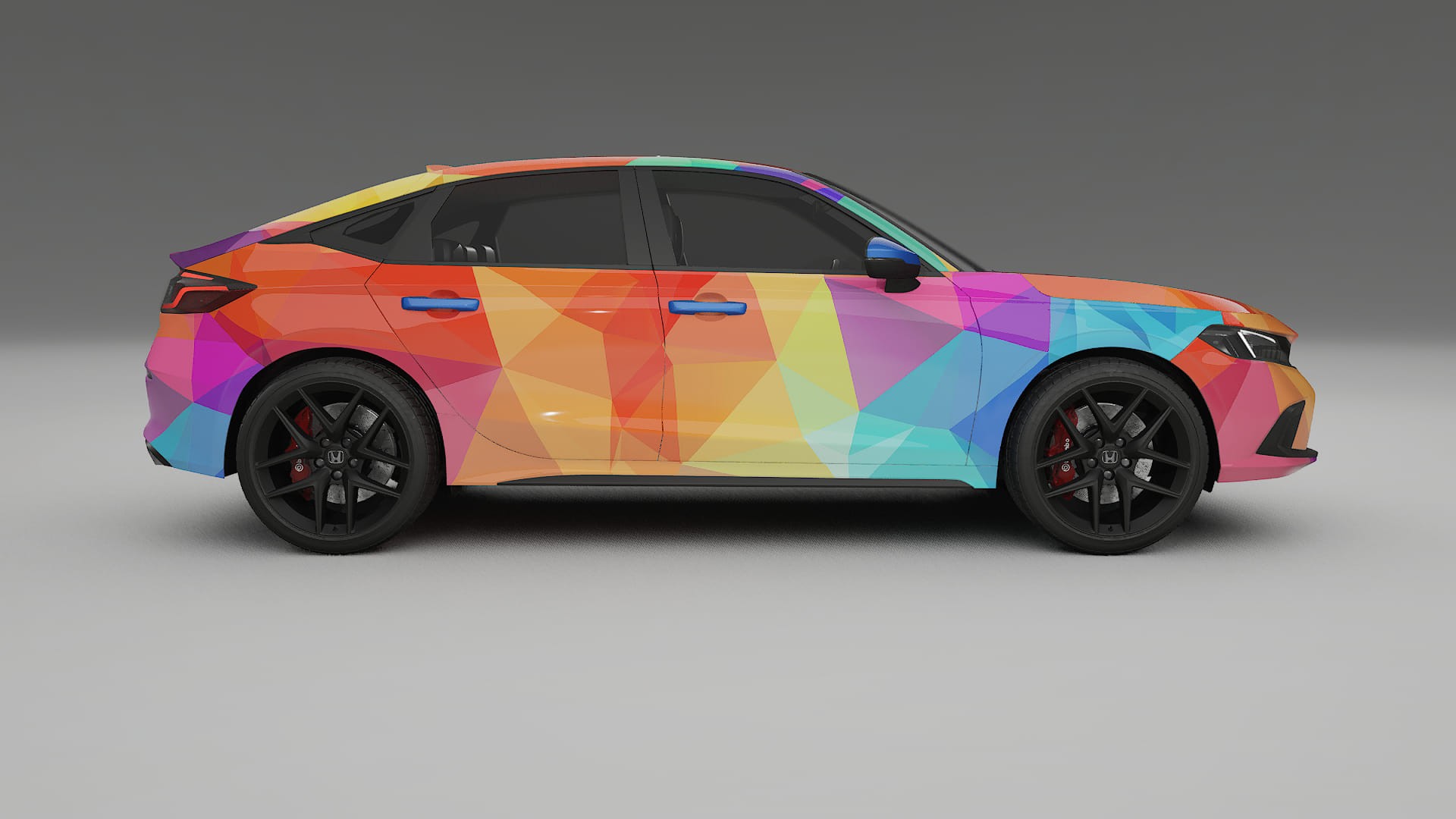 Honda Civic hatchback VECTOR VIBE – Kit Wrap PPF Personalizat din Folie de Poliuretan Imprimabilă