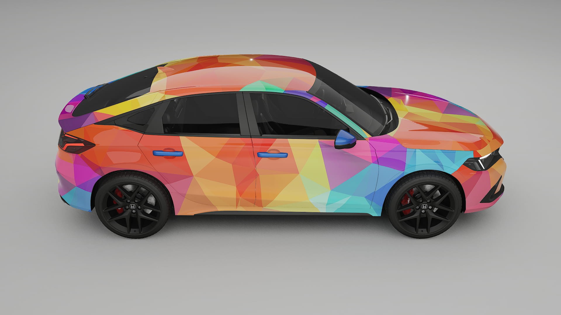 Honda Civic hatchback VECTOR VIBE – Kit Wrap PPF Personalizat din Folie de Poliuretan Imprimabilă