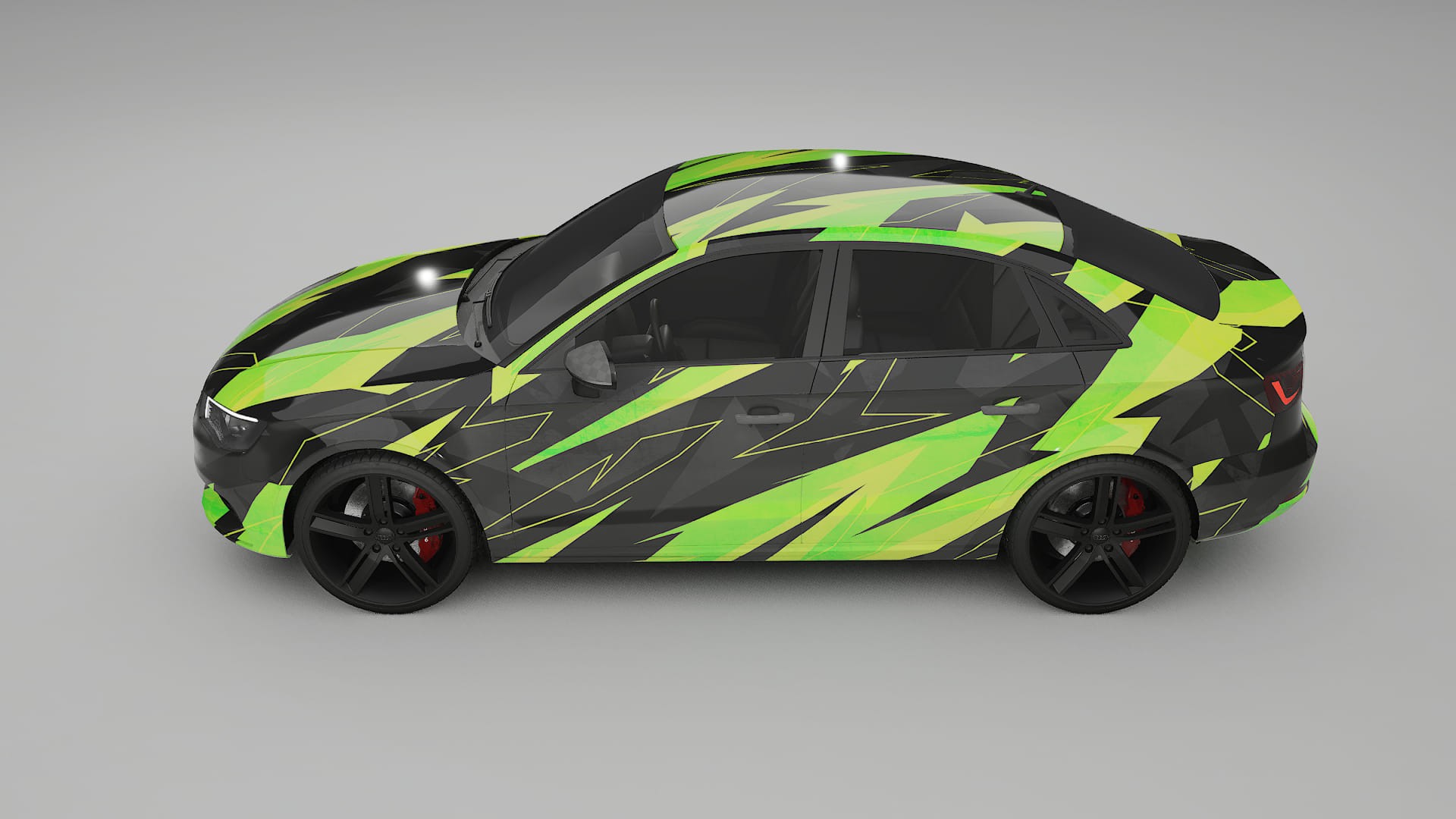 Audi A3 8V sedan prefacelift pre-LCI NINJA TURTLES – Kit Wrap PPF Personalizat din Folie de Poliuretan Imprimabilă