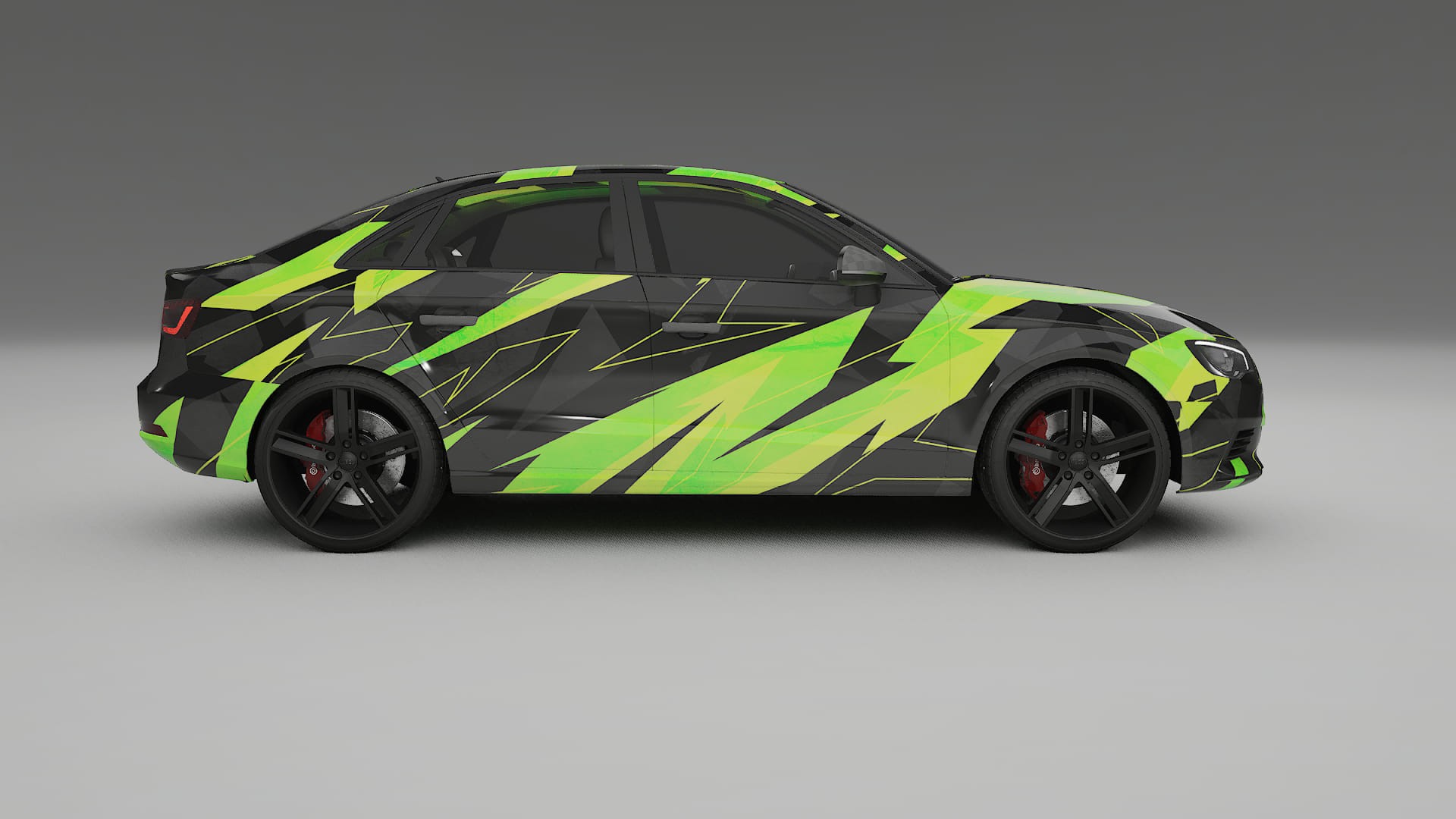 Audi A3 8V sedan prefacelift pre-LCI NINJA TURTLES – Kit Wrap PPF Personalizat din Folie de Poliuretan Imprimabilă