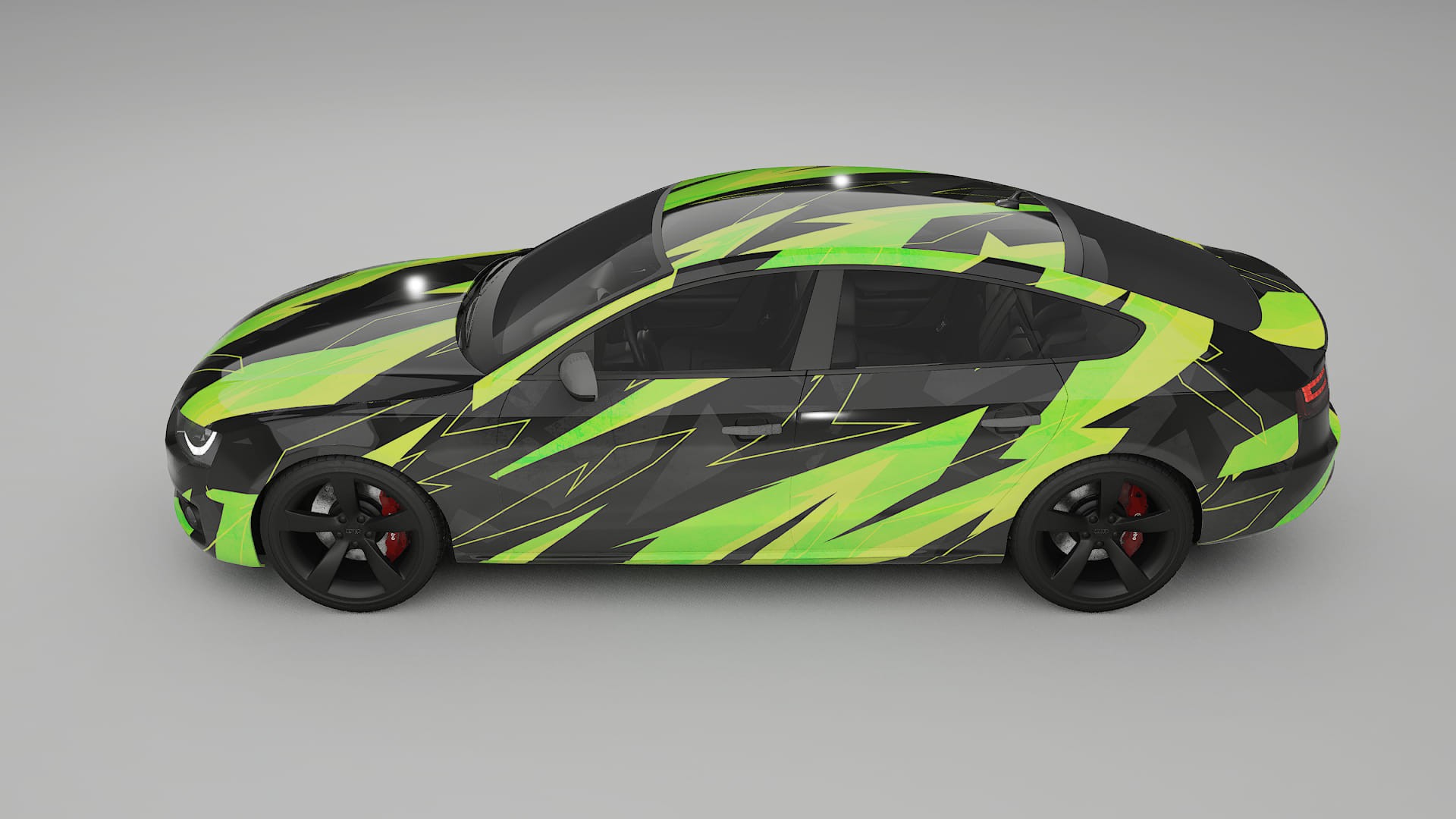 Audi A5 8T Sportback prefacelift pre-LCI NINJA TURTLES – Kit Wrap PPF Personalizat din Folie de Poliuretan Imprimabilă