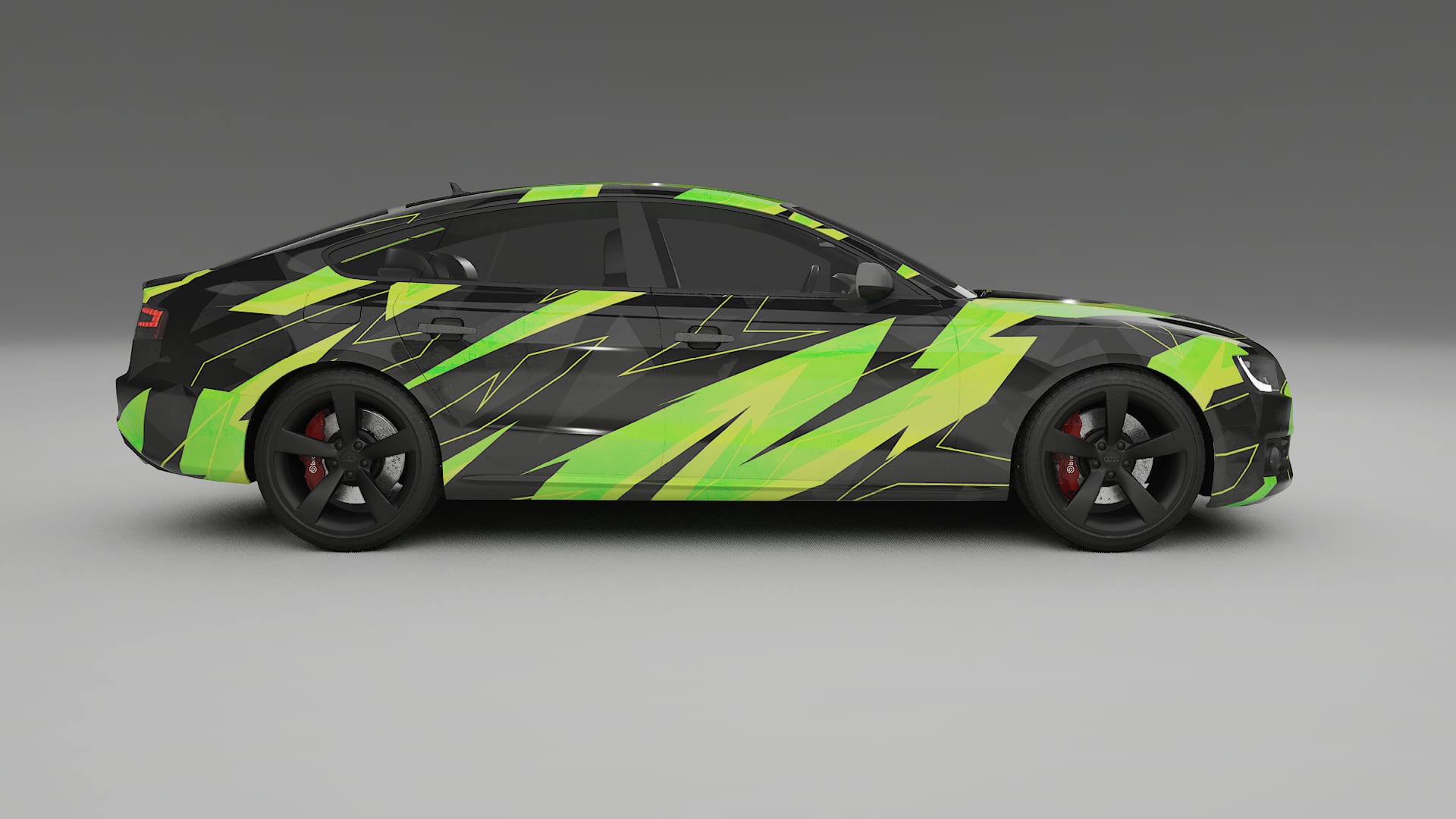 Audi A5 8T Sportback prefacelift pre-LCI NINJA TURTLES – Kit Wrap PPF Personalizat din Folie de Poliuretan Imprimabilă