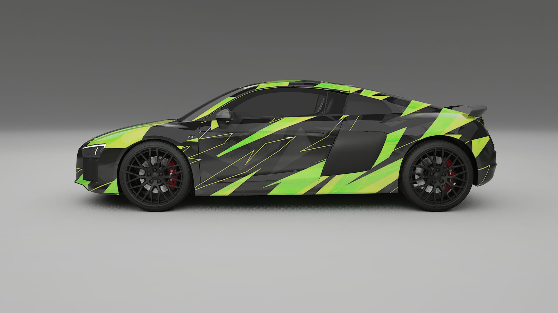 Audi R8 typ-4S prefacelift pre-LCI NINJA TURTLES – Kit Wrap PPF Personalizat din Folie de Poliuretan Imprimabilă