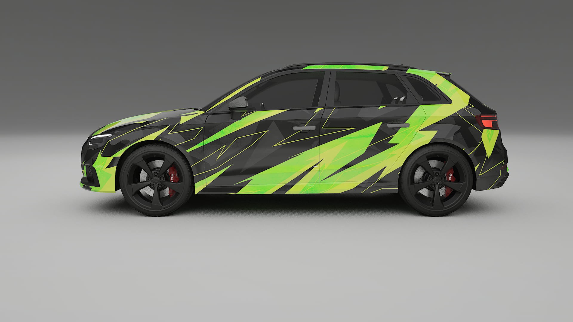 Audi RS3 Sportback 8V facelift LCI NINJA TURTLES – Kit Wrap PPF Personalizat din Folie de Poliuretan Imprimabilă