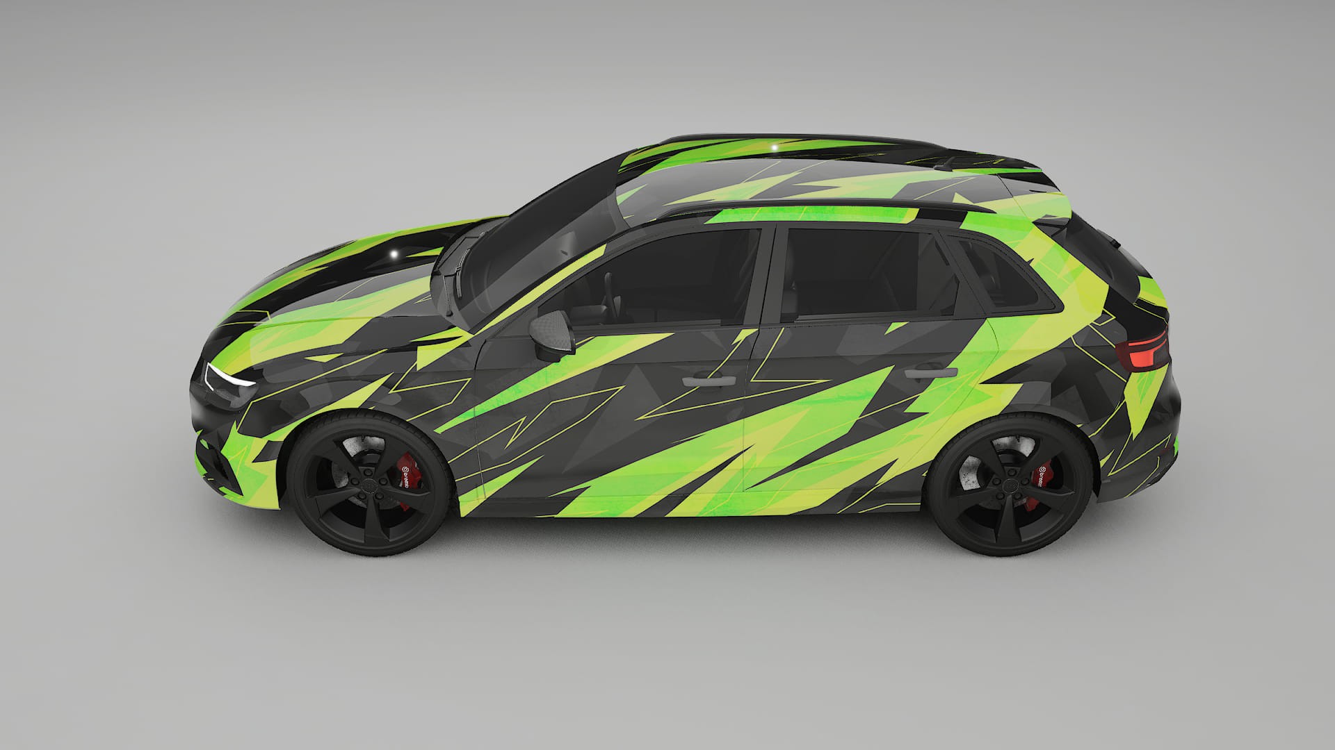 Audi RS3 Sportback 8V facelift LCI NINJA TURTLES – Kit Wrap PPF Personalizat din Folie de Poliuretan Imprimabilă