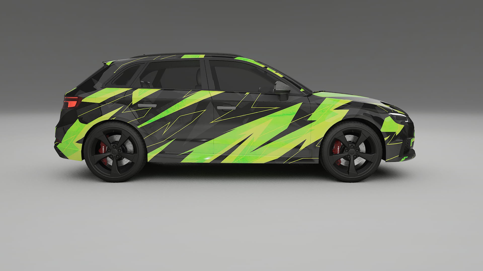 Audi RS3 Sportback 8V facelift LCI NINJA TURTLES – Kit Wrap PPF Personalizat din Folie de Poliuretan Imprimabilă