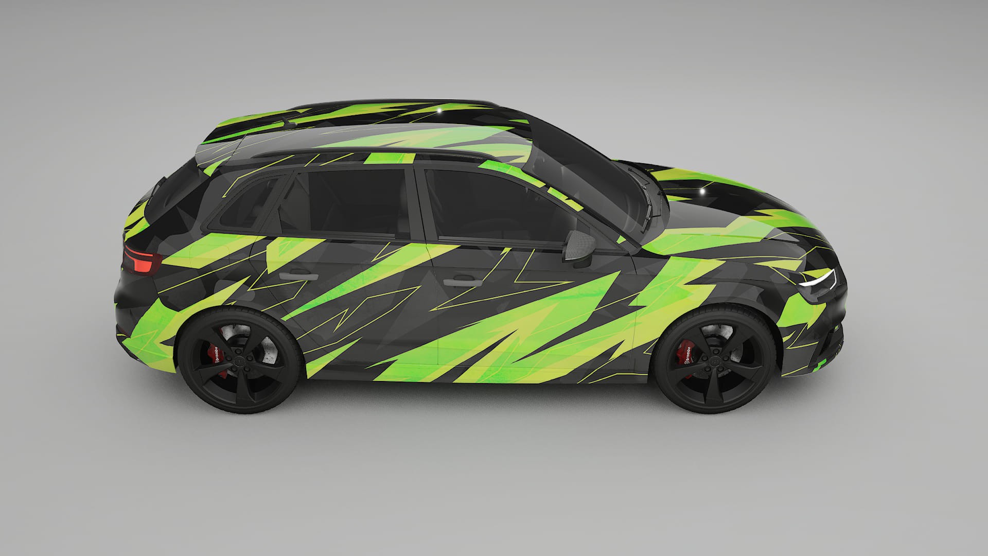 Audi RS3 Sportback 8V facelift LCI NINJA TURTLES – Kit Wrap PPF Personalizat din Folie de Poliuretan Imprimabilă