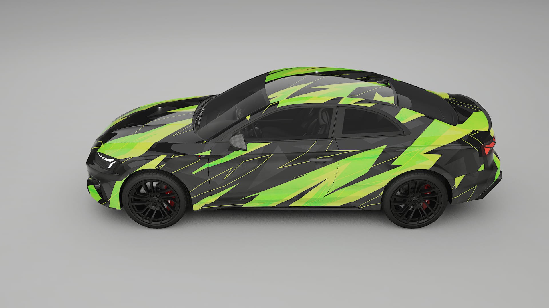 Audi RS5 Coupe B9 facelift pre-LCI NINJA TURTLES – Kit Wrap PPF Personalizat din Folie de Poliuretan Imprimabilă