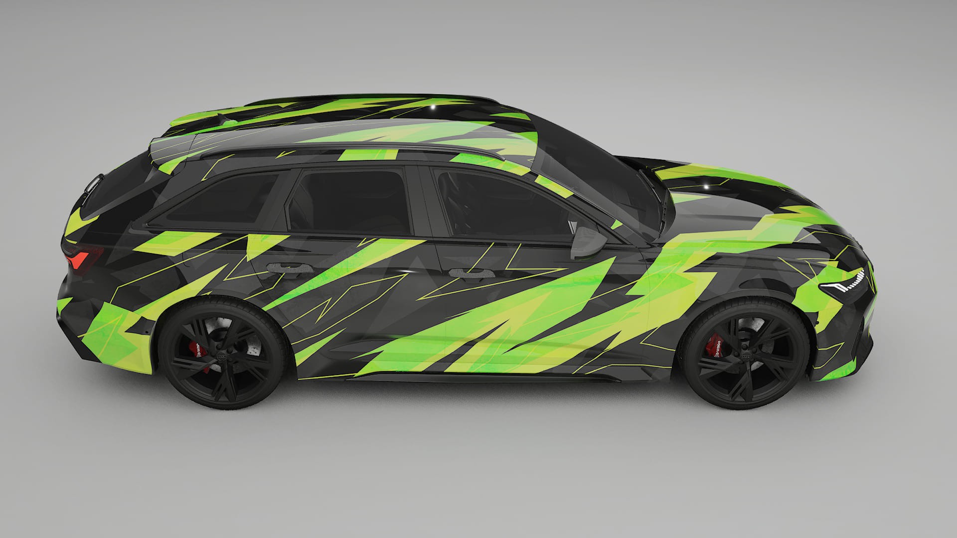 Audi RS6 Avant C8 facelift LCI NINJA TURTLES – Kit Wrap PPF Personalizat din Folie de Poliuretan Imprimabilă