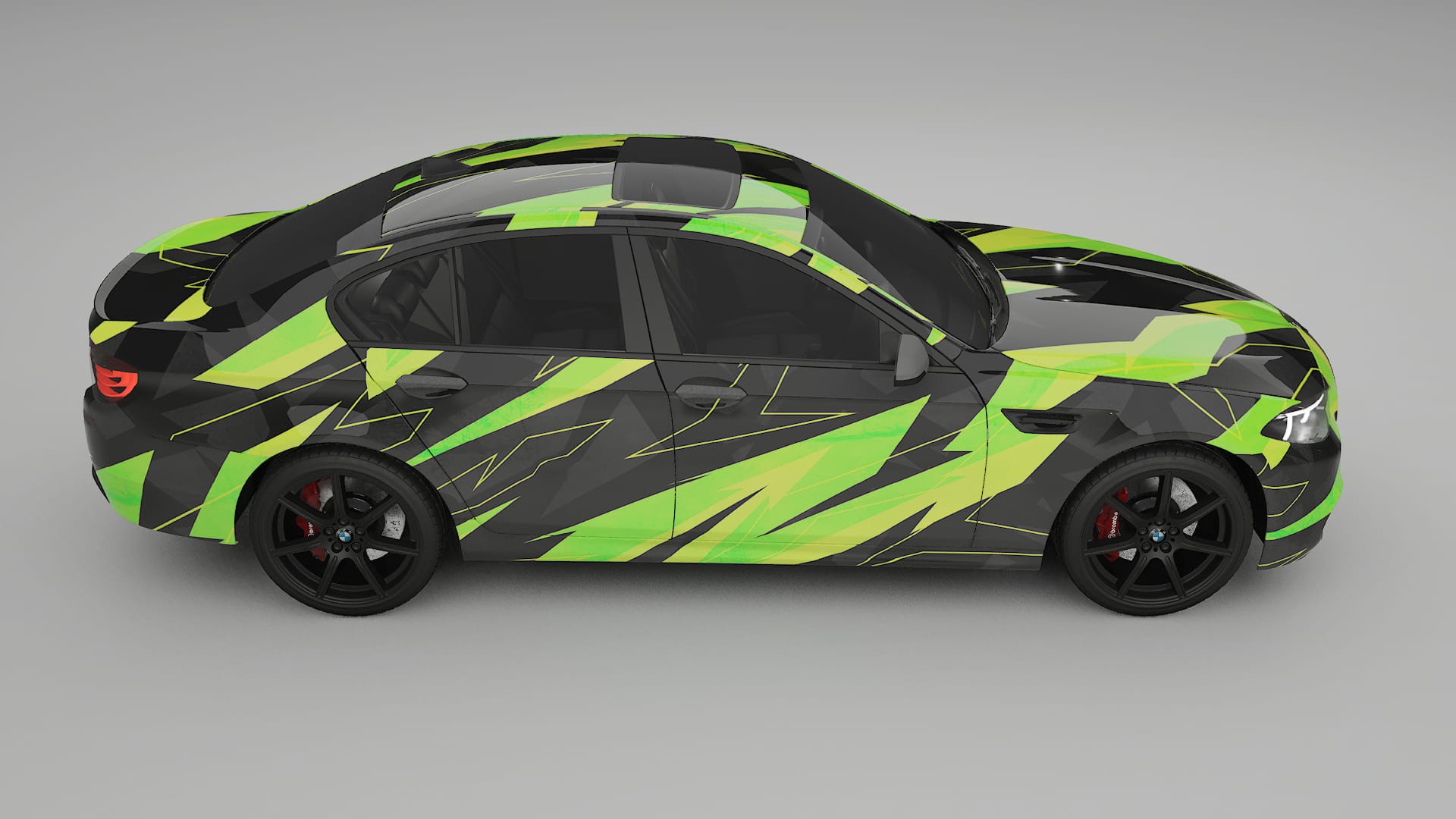 BMW M5 F10 NINJA TURTLES – Kit Wrap PPF Personalizat din Folie de Poliuretan Imprimabilă