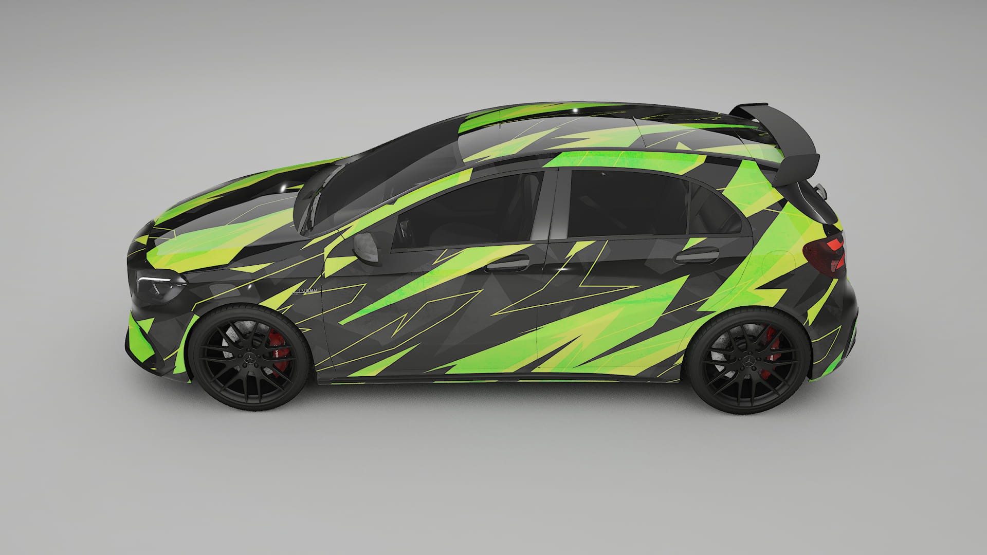 Mercedes A45 AMG W176 NINJA TURTLES – Kit Wrap PPF Personalizat din Folie de Poliuretan Imprimabilă