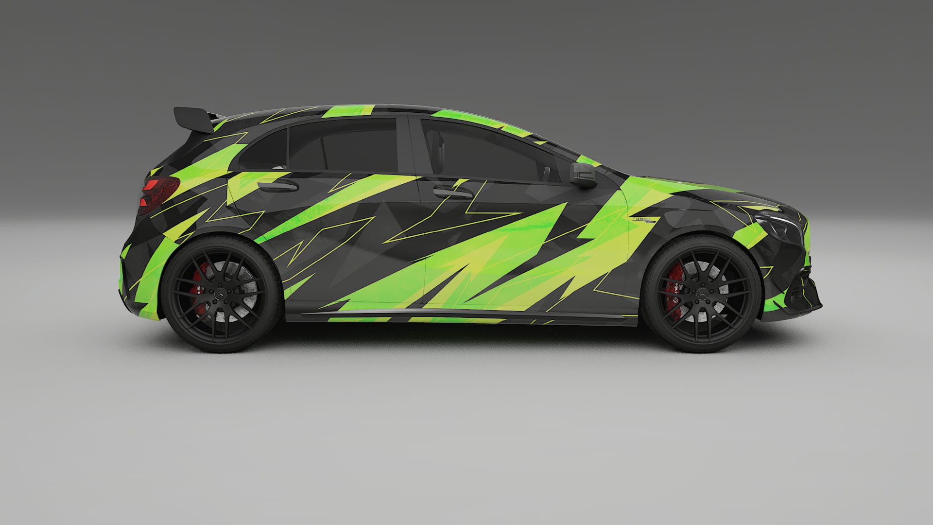 Mercedes A45 AMG W176 NINJA TURTLES – Kit Wrap PPF Personalizat din Folie de Poliuretan Imprimabilă