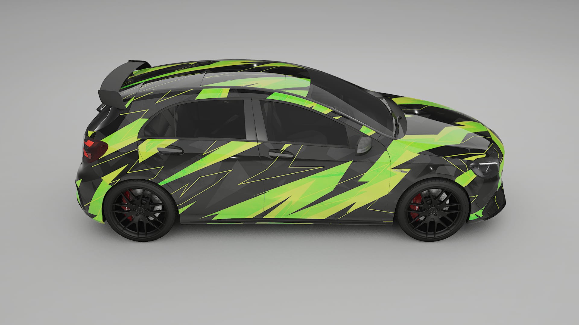 Mercedes A45 AMG W176 NINJA TURTLES – Kit Wrap PPF Personalizat din Folie de Poliuretan Imprimabilă