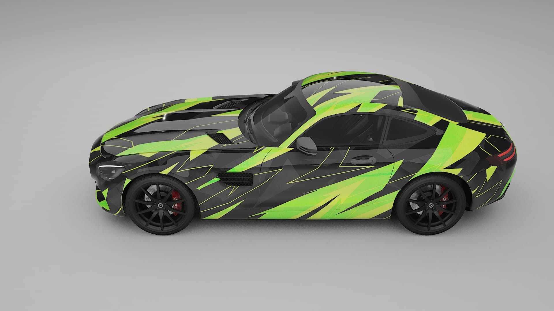 Mercedes AMG GT C190 Coupe NINJA TURTLES – Kit Wrap PPF Personalizat din Folie de Poliuretan Imprimabilă
