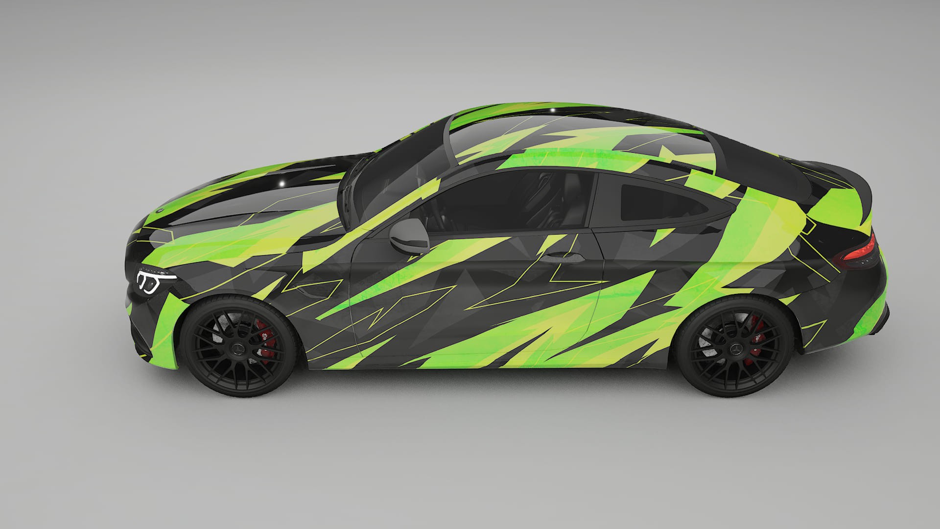 Mercedes C63 AMG W205 Coupe NINJA TURTLES – Kit Wrap PPF Personalizat din Folie de Poliuretan Imprimabilă