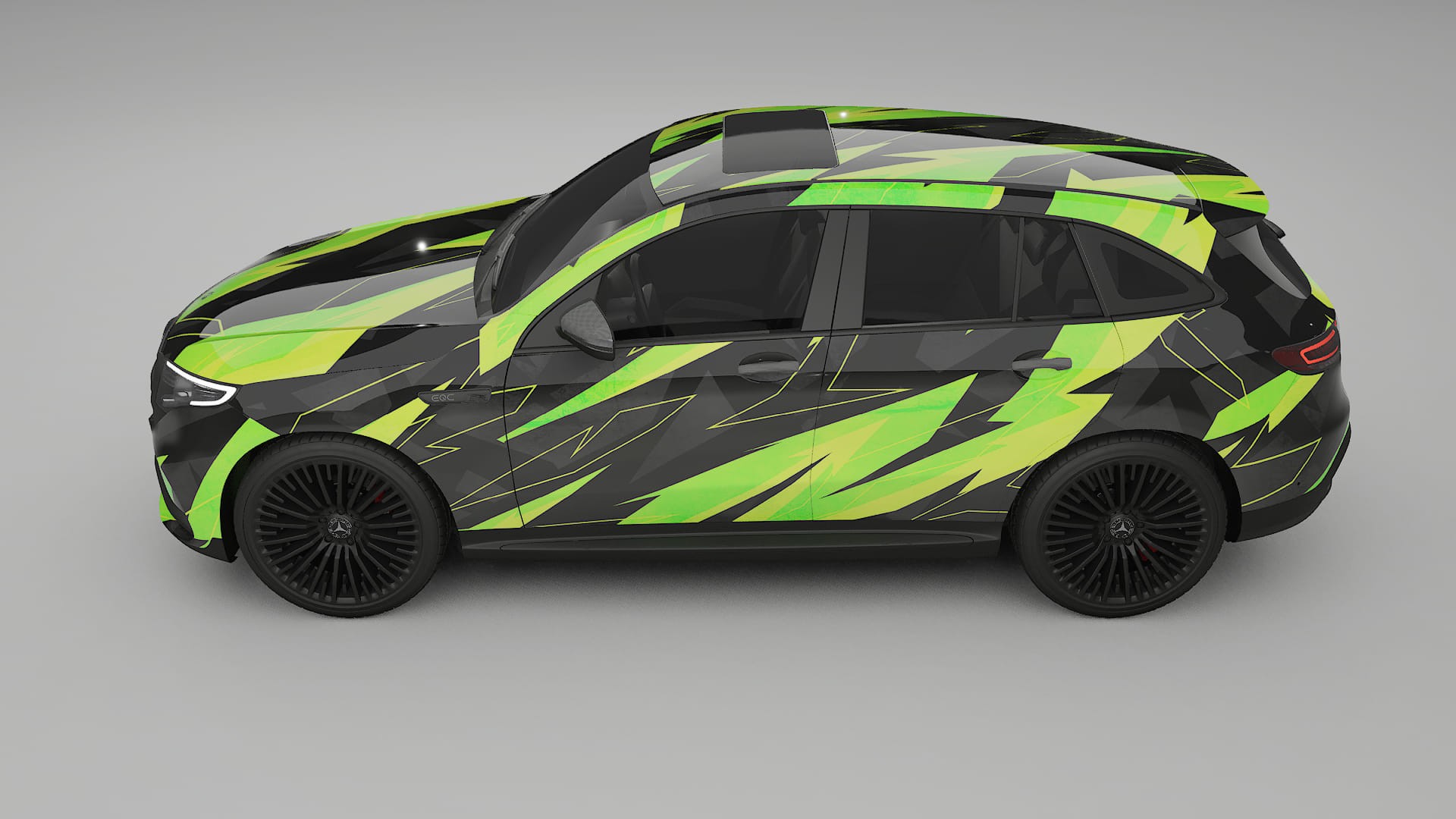 Mercedes EQC AMG NINJA TURTLES – Kit Wrap PPF Personalizat din Folie de Poliuretan Imprimabilă