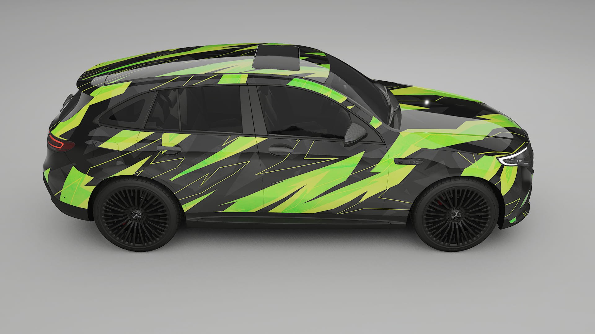 Mercedes EQC AMG NINJA TURTLES – Kit Wrap PPF Personalizat din Folie de Poliuretan Imprimabilă