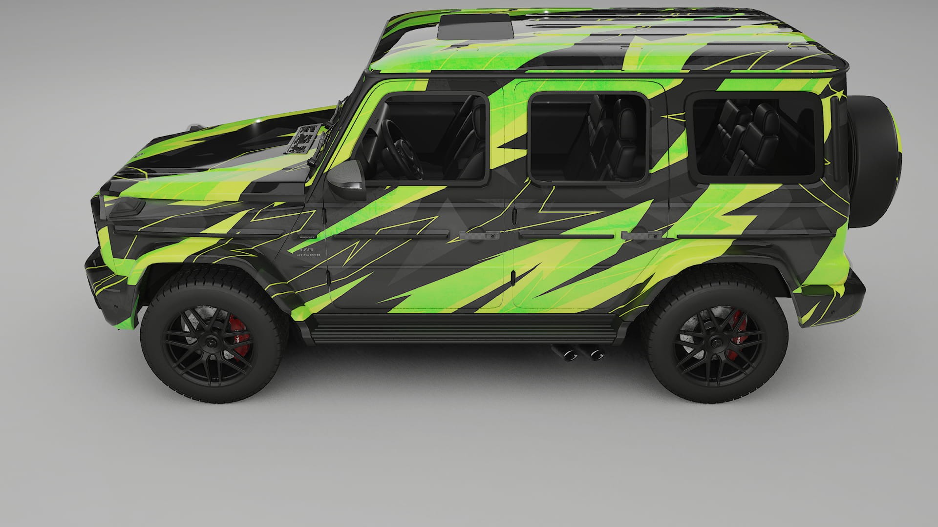 Mercedes G63 AMG W463A NINJA TURTLES – Kit Wrap PPF Personalizat din Folie de Poliuretan Imprimabilă