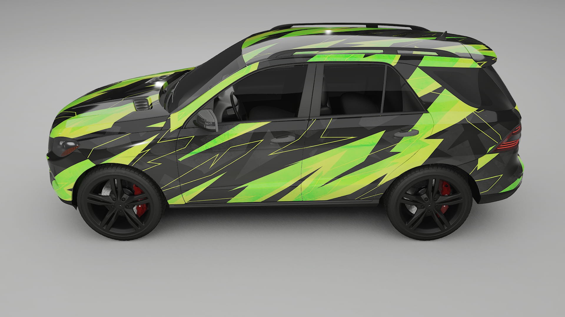 Mercedes M-class W166 NINJA TURTLES – Kit Wrap PPF Personalizat din Folie de Poliuretan Imprimabilă