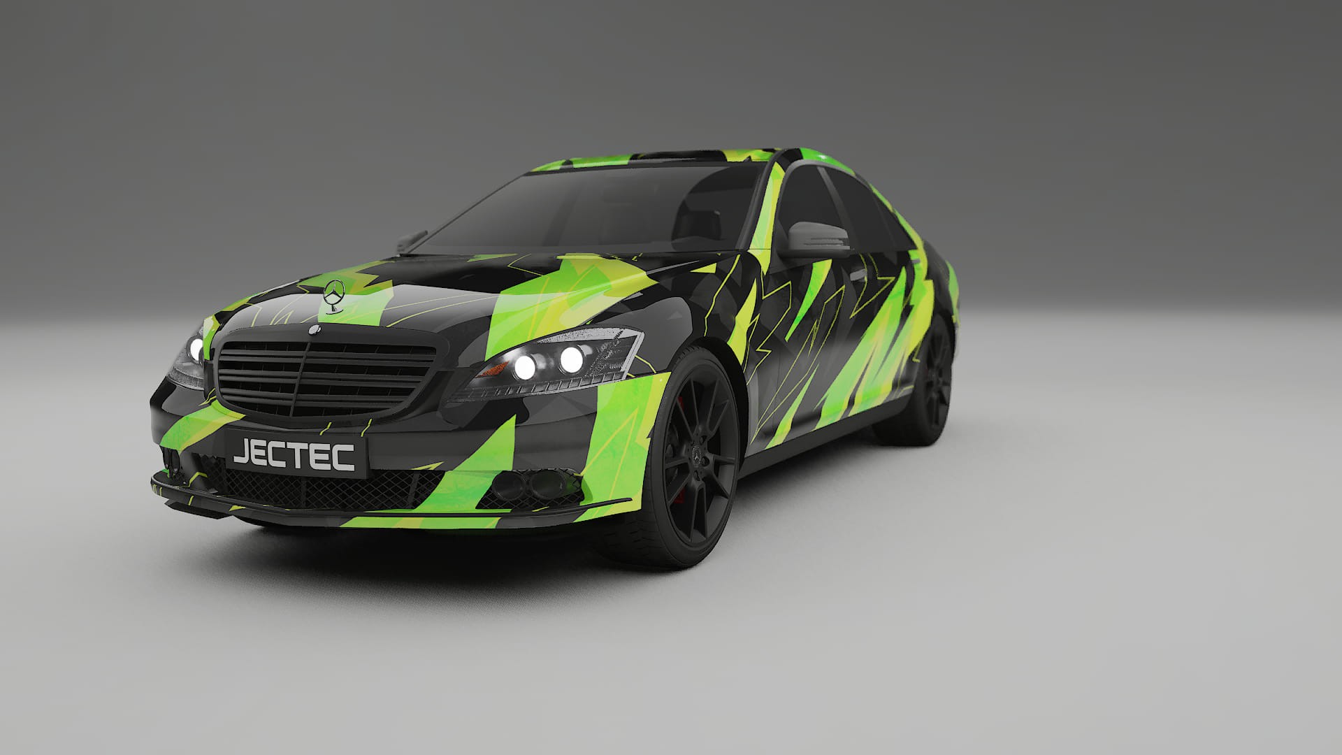 Mercedes S-class W221 facelift LCI NINJA TURTLES – Kit Wrap PPF Personalizat din Folie de Poliuretan Imprimabilă