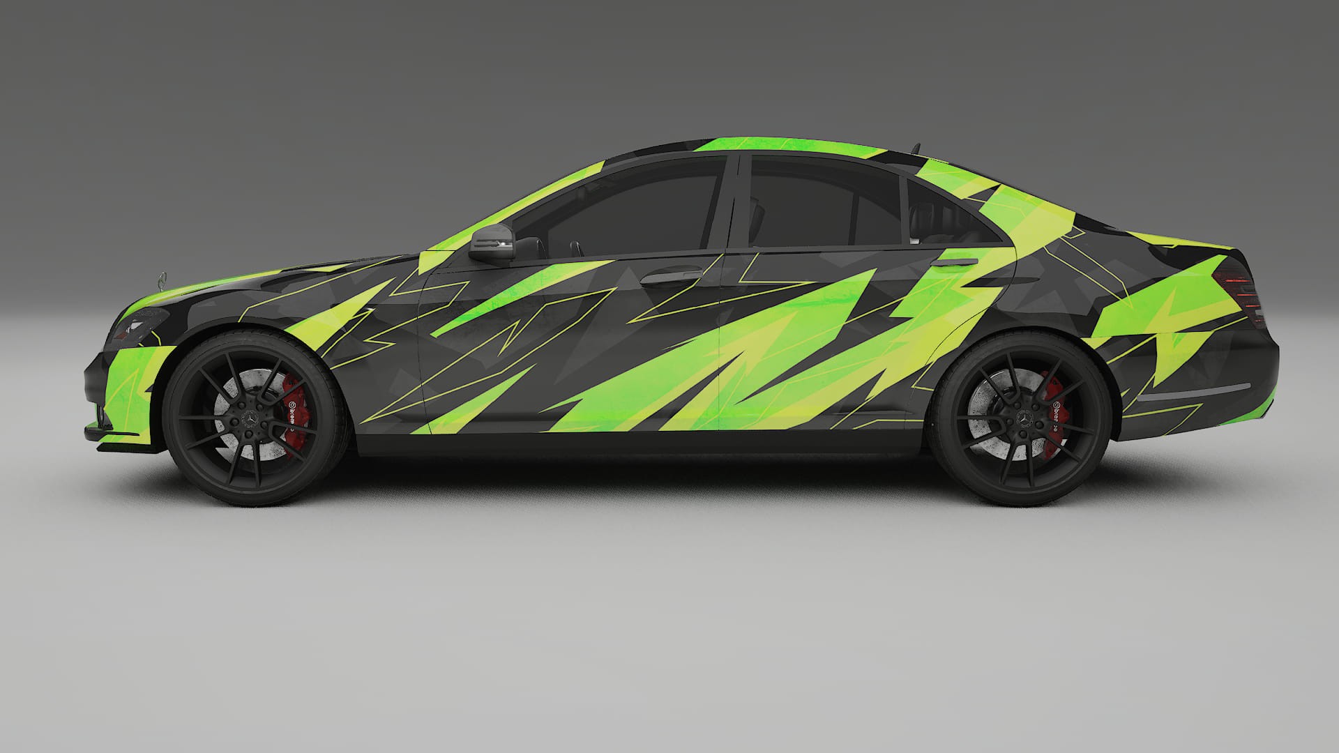 Mercedes S-class W221 facelift LCI NINJA TURTLES – Kit Wrap PPF Personalizat din Folie de Poliuretan Imprimabilă